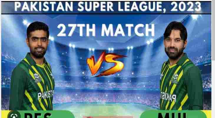 PES vs MUL Dream11 Prediction:Peshawar Zalmi vs Multan Sultans, 27th Match dream11 team prediction, Fantasy Cricket Tips, today  vs  dream11 team, Playing XI, Pitch Report